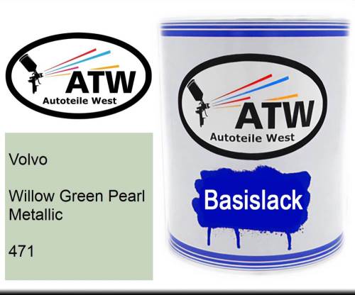 Volvo, Willow Green Pearl Metallic, 471: 1L Lackdose, von ATW Autoteile West.